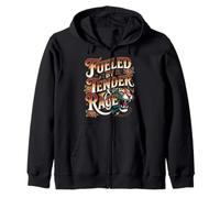 Fueled By Tender Rage Sarcastic Emotion Expression |- Zip Hoodie