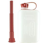 FuelFriend®-BIG CLEAR max. 2.0 liters + Outlet Pipe flexible - jerrycan with UN approval - perfect for motorcycles, cars and more