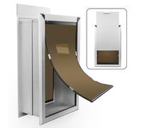 fuelio XL Dog Door for Wall - Aluminum Doggy Door for Wall Mounting - Double Flap for Ruff Weather, Extra Large Size for Giant Breed- Pet Safe Design