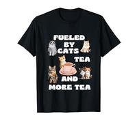 Fuelled By Tea And Cats I Love Cats And Drinking Tea Cute T-Shirt