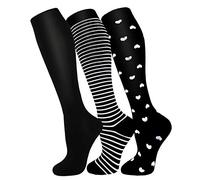FuelMeFoot 3 Pack Copper Compression Socks - Compression Socks Women & Men Circulation - Best for Medical,Running,Athletic