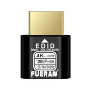FUERAN 4K 60Hz USB-C Type-C Virtual Display Adapter DDC EDID Dummy Plug Headless Ghost Display Emulator 2K1080P@60Hz (NEW-4K-HDR(default3840X2160@60Hz) 1P)