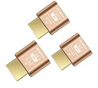 FUERAN Dummy Plug Headless Ghost Display Emulator DDC EDID Emulator Fake Display HDMI-compatible 4K@60Hz-3Pack