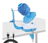 Fuerdich Electric Yarn Winder, 10 Oz Large Capacity Automatic Yarn Ball Wool Winder with Adjustable Stepless Speed Winders Crocheting Tools for Knitting Lovers (Blue)