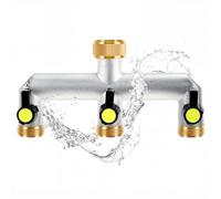Fuerdich Gardena 3-Way Water Distributor, 3/4 Inch Water Distributor, 3-Way Water Distributor, 3-Way Distributor Water (Black)