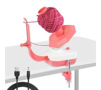 Fuerdich Yarn Winder, Electric Wool Yarn Winder, Heavy-Duty 10 Oz Large Capacity Automatic Yarn Ball Winders with Continuously Adjustable Speed Ideal Crocheting Tools for Knitting Lovers (Pink)