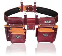 FUERI Leather Tool Belt Bags Pouches Heavy Duty for Men Construction Carpenter Electrician Framer Women Iron Worker