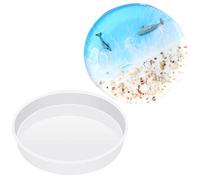 Fuerlun Large Resin Molds 12 Inches Round Silicone Molds for Table, Round Stool, Epoxy Resin Casting Molds for Big Tray, Clock, Resin Art, Gifts