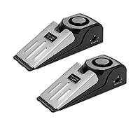 Fuers Door Stop Alarm, 2-Pack Portable Wedge-Shaped Door Security Stopper Alarm with Non-Slip Rubber, 125dB Siren Adjustable Sensitivity Lightweight, Suitable for Home Hotel Intruder Alert Detection