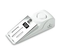Fuers Door Stop Alarm, Door Wedge Stopper Alarm with high Cushion Rubber, Adjustable Sensitivity Lightweight Small Size Convenient to Carry, Suitable for Home Hotel Travel -White 1 Pack