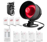 Fuers Home Security Systems Burglar Alarm System 115 dB Home Alarm Systems PIR Motion Door Alarm Sensor Garage House Alarm with Remote Shed Alarm Security System for Courtyard Home Safety 10 Piece