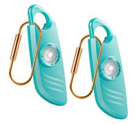Fuers Personal Alarms for Women 2Pcs Safety Keychain Personal Alarm with 140dB Loud Security Siren with Strobe Light, Panic Attack Alarm Personal Safety Kit for Women and Girl (Aqua)
