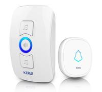 Fuers Wireless Doorbell Plug in Door Bell Chime Works at 1000ft 300M, Door Bells Wireless Cordless Doorbell with 32 Chimes 4 Adjustable Volume, IP55, Easy to Install for Home and Store Safety