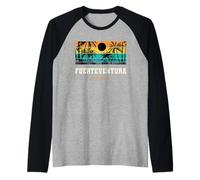 Fuerteventura Spain Beach Sunset Design Raglan Baseball Tee