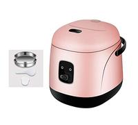 fUfIzU 1.2L Electric Rice Cooker with Steam & Rinse Basket, Portable Mini Rice Cooker, Nonstick, 15 Minutes Fast Cooking, Re-Heating, Keep Warm, for 2-4 People,Pink