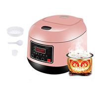 fUfIzU 3L Electric Rice Cooker with Steam & Rinse Basket, Portable Mini Rice Cooker, Nonstick, 15 Minutes Fast Cooking, Re-Heating, Keep Warm, for 2-4 People,Pink