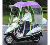 fUfIzU Fully Enclosed Motor Scooter Motorcycle Umbrella Mobility Sun Shade & Rain Cover Waterproof,Motorcycle Rain Cover, Waterproof Fold-Away Universal Mobility Scooter Canopy,Purple,C