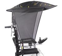 fUfIzU Sunshade Cover for Electric Wheelchair Universal Umbrella Canopy Awning, Wheelchair Poncho Raincoat Fit for Most Wheelchairs Accessories,Transparent PVC Cloth,Black,B