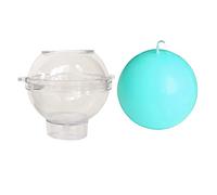FUFRE Planet Circle Shape Plastic Mold for Candle Making, 3D Acrylic Aromatherapy Candle Making Moulds for Handmade Gift Decoration Craft DIY (8cm)