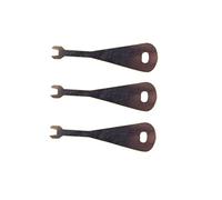 FUFSAWS 3x Push Button Key Switches, 3-way, Alloy Steel, Manual Operation, Panel Mount, 3 Count