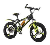 FUFU 18-20 Inch Children's Bicycle, High Carbon Steel Frame, Suitable For Outdoor Riding 7-14 Years Old, With Sensitive Brake(Size:18in,Color:Yellow)