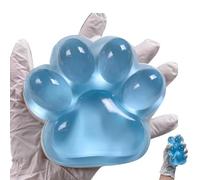 Fufu Big Cat Paw Squishy Toy 5 Inch Sticky Cat Paw Print Squishies Large Transparent Pinch Family Tuba Squishy Tangcii Clear Jelly Blue Giant Squeeze Toy for Adults Stress Relief