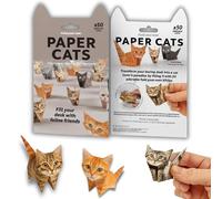 FUFUFA 50 Pack DIY Paper Cats Origami Kit,Paper Cats Origami, 3D Cat