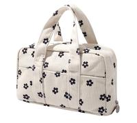 Fufumin Large Pencil Case Pouch Extra Big Pencil Bag, Wide Opening 5 Compartments Soft Corduroy Pencil Pouch Pen Bag Organizer Cute Aesthetic School Supplies for Girls Kids (A Plum Blossom)