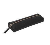 Fufumin PU Pencil Pen Case Portable Stationery Bag Big Capacity Pencil Pouch Cosmetic Organizer Bag for School Office Woman Man (Black)