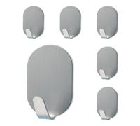 FUFUSING Self Adhesive Hooks, 6 Pack Stick on Hooks Heavy Duty, Strong Sticky Hook for Hanging Clothes, Coats, Hats, Towels, No Drilling for Bathroom, Kitchen, Doors, Wall