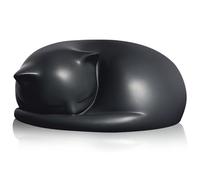 FUFYUKEY Cat Urn, Sleeping Resin Cremation Pet Urns for Cat Ashes, Black | Waterproof Large Cat Memorial Funeral Keepsake Urns for Ashes, Up to 8kg, 7.87 x 7.87 x 3.15 Inches