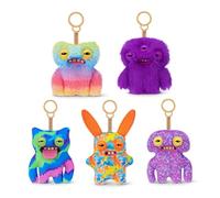 Fuggler 5-Inch Plush Keyring Series 6 5 Pack by ZURU - Funny Ugly Monster Collectible Stuffed Animal Key Ring for Kids, Tweens, Teens & Adult Collectors