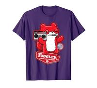 Fuggler Boombox Sketchy Squirrel T-Shirt, Men, Purple, X-Large