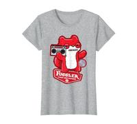 Fuggler Boombox Sketchy Squirrel T-Shirt, Women, Heather Grey, 3X-Large