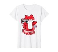 Fuggler Boombox Sketchy Squirrel T-Shirt, Women, White, 3X-Large