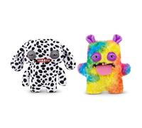 Fuggler Butt Ugly Pets 9-inch Series 1 (2PK) by ZURU, Funny Ugly Monster Plush Toy (Annoyed Alien - Dalmatian) & (Oogah Boogah - Guinea Pig)