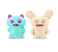 Fuggler Butt Ugly Pets 9-inch Series 1 (2PK) by ZURU, Funny Ugly Monster Plush Toy (Suspicious Fox - Pomeranian) & (Mr Buttons - Golden Retreiver)