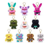 Fuggler Key Rings Series 4 by ZURU, 5" Funny Ugly Monster, Plush, Collectible, Toy (3 Pack, random assortment)