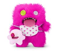 Fuggler Mini Rascals 9-inch Assortment Series 1 (Double Trouble) (Oogah Boogah (Pink - Long Pile) by ZURU, Funny Ugly Monster Plush Toy