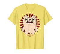 Fuggler Old Tooth Cream Originals Retro Japanese Text T-Shirt, Men, Lemon Yellow, X-Large