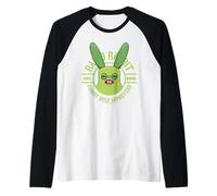 Fuggler Rabid Rabbit Green Originals Funny Ugly Monster Raglan Baseball Tee