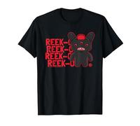 Fuggler Reek-O Black Hairy Fuggs Monster Text T-Shirt, Men, Black, Medium