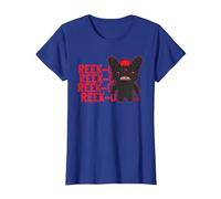 Fuggler Reek-O Black Hairy Fuggs Monster Text T-Shirt, Women, Royal Blue, Medium