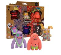 Fuggler Series 2 Collectible 6-Pack Window Box Creepy Funny Plush Figures Including Rare Hidden Surprise Character Paramount Crossovers (Assortment A-G) (Assortment A)