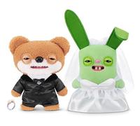 Fuggler Wedding Fuggs 9-Inch Plush 2-Pack by ZURU - Funny Ugly Monster Stuffed Animals with Human-Like Teeth & Tooth Ring, Collectible Plush for Kids, Tweens, Teens & Adult Fans