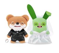 Fuggler Wedding Fuggs 9-Inch Plush 2-Pack by ZURU - Funny Ugly Monster Stuffed Animals with Human-Like Teeth & Tooth Ring, Collectible Plush for Kids, Tweens, Teens & Adult Fans