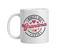 Fugifting Christmas Gifts for Grandma, World's Best Grandma Coffee Mug, Mother's Day Birthday Gift from Grandchildren,Funny Presents for Granny