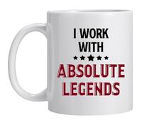 Fugifting Gifts for Colleague, I Work with Absolute Legends Mug,Funny Christmas Anniversary Birthday Work Gift for Coworkers Colleagues Boss Friends,Office Humour Present