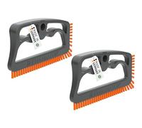 FUGINATOR® Grout Brush Bundle 2 Brushes in Grey/Orange - Cleaning Brush for Joint Cleaning in Bathroom, Toilet, Kitchen etc. - Cleaning Wall and Floor Tiles - Handy Brush for Grouts and Tiles