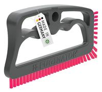 Fuginator MADE IN GERMANY Scrub Brush in grey/pink for Tile and Grout: Stiff Nylon Bristle Scrubbing Brush - Bathtub and Shower Scrubber for Floor Joints and Tile Seams - Brush for Bathroom and more